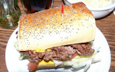 Cheeseburger on French Bread