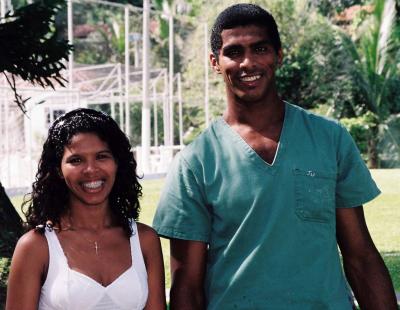 Nisinha e o Junior, o irmo dela no Hotel Fazenda Village Rio Verde 000034.JPG