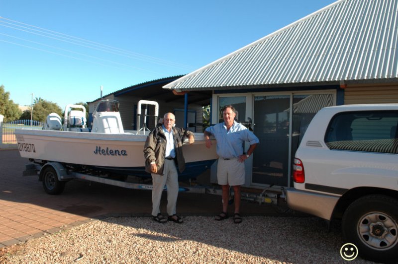 Helena unpacked at Exmouth