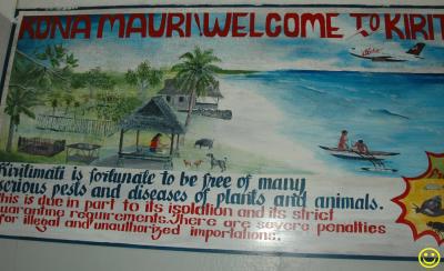 christmas island quarantine sign