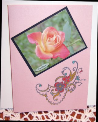 Birthday card  with heat embossing