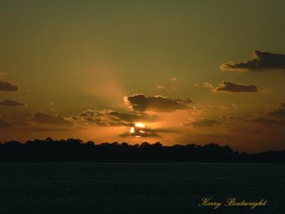 Sunset from porch at Cedar key