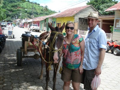 photo op with the horse in San Juan del Sur