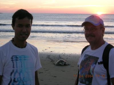 Dan and Cesar at sunset