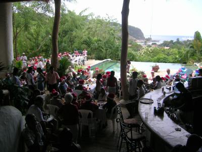 106 senior citizens came to the party at Pelican Eyes restaurant