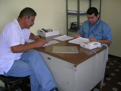 Carlos the manager of the CRYC took Captian Ralph to imigration and other offices for 4 hours doing the paper work shuffle