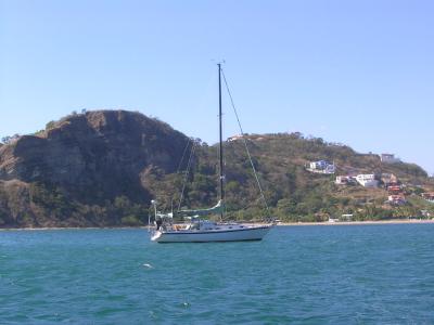 Sitting pretty in her new harbor, San Juan del Sur, Nica