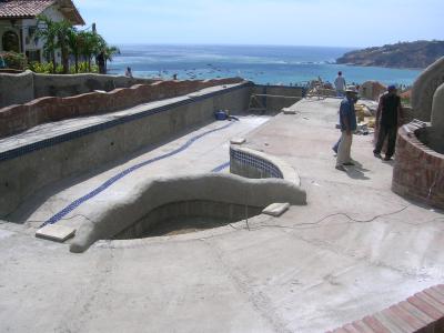 the lap pool almost finished