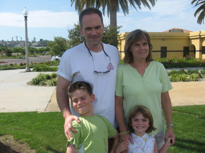 The family in sunny California