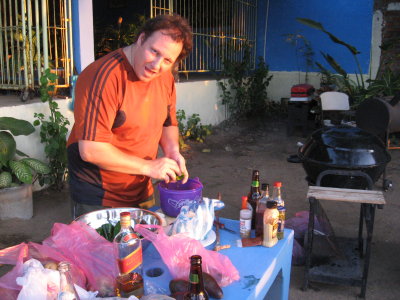 cooking his heart out