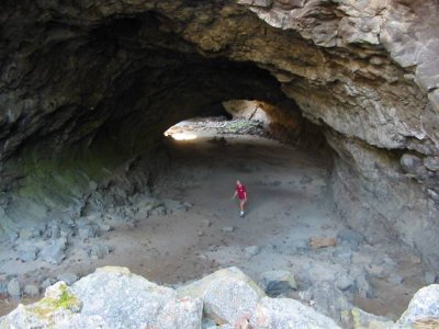 Nancy shows the scale of the place