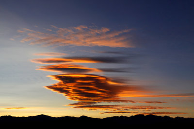 Lenticular Clouds at Sunset
