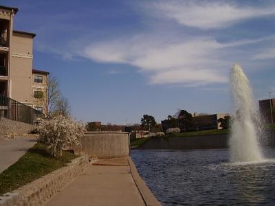 Fountains in the river