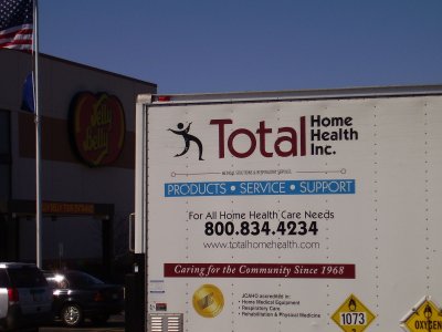 Couldn't resist this photo... the Total Health truck loading up with Jelly Bellys???