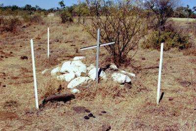 THE GRAVE OF MAILMAN CORBETT, SPEARED TO DEATH 1886