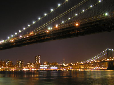Brooklyn Bridge (front) and Manhattan Bridge (back)
