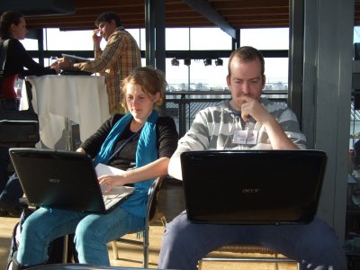 Marchien and Joop at the ECS conference