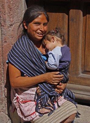 Mother Holding Baby San Miguel