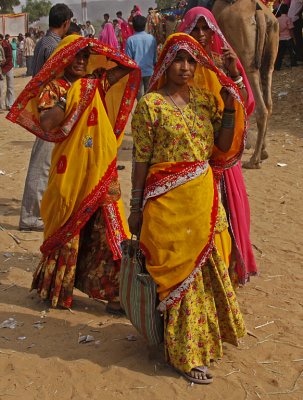 Three Women Sari Shading