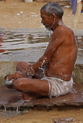 Man Bathing