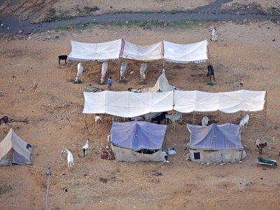 Horse Tents from Air