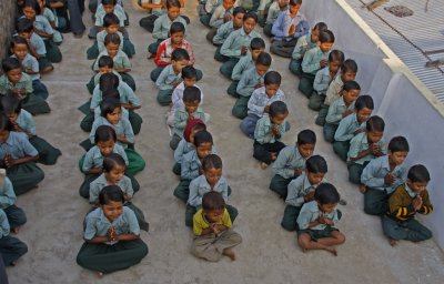 School Children Praying