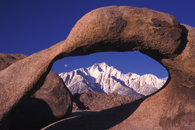 Alabama Hills Arch with Moon