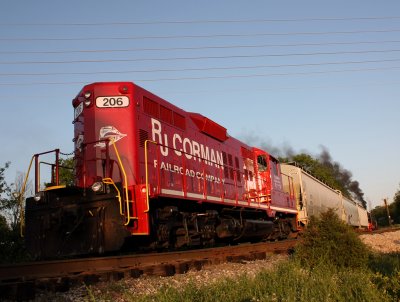 RJCC 206 as Helper on Steam Powered Local