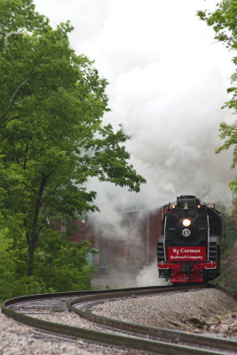 Steam Freight Climbing the Cliffside on Jett Hill