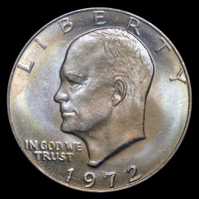 1972 Type 3Eisenhower DollarPCGS MS 65