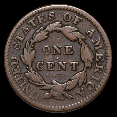 1834Sm. 8. Lg. Stars, Med. Let.N-2