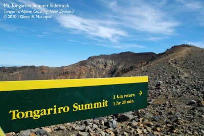 Mt Tongariro summit sidetrack