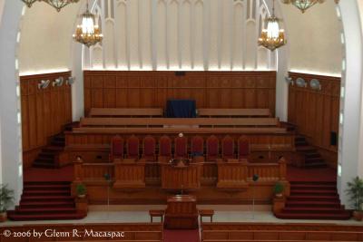 Choir loft and pulpit