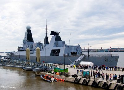 HMS Daring (the most advanced naval ship in the world) in Livepool 23 May 2009