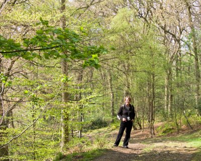 Carole at Falling Foss