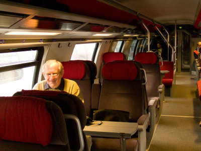 John on Chur to Basel train.