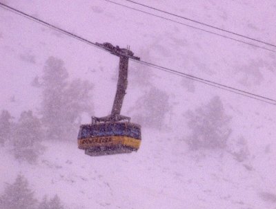 Cable car from the Berina Express.