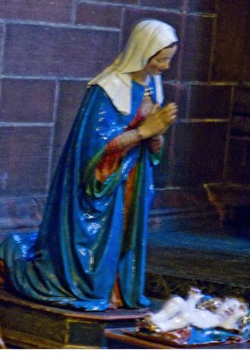 Madonna and child in the Lady Chapel circa 1500AD.