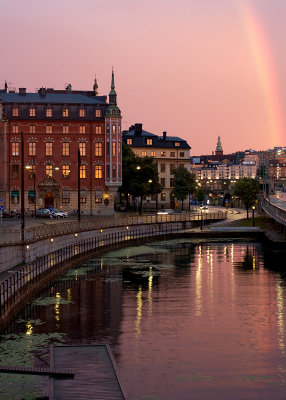 Old Town in Stockholm at dusk
