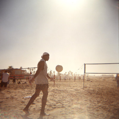 Volleyball at the Beach in Color