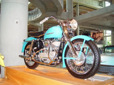 THIS IS A VERSION OF THE BIKE THAT I LEARNED TO RIDE ON IN 1962 A HARLEY DAVIDSON K' MODEL