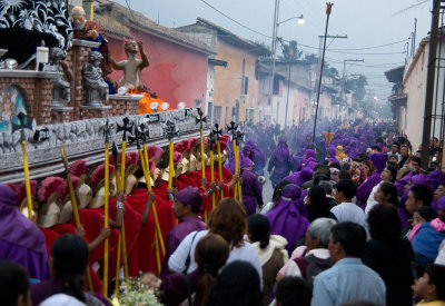 Processions begin and end at a church. They wander through the town's streets and take from 6 to 14 hours!