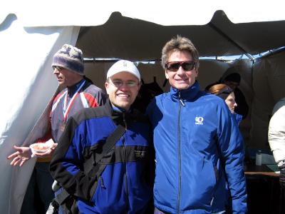 keith knipling & bill thom. keith says i liked the wind; it kept the course interesting.