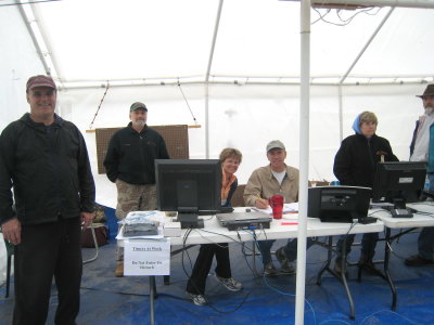 Blake N. RD, Joe L, assistant RD & stats, and timing volunteers