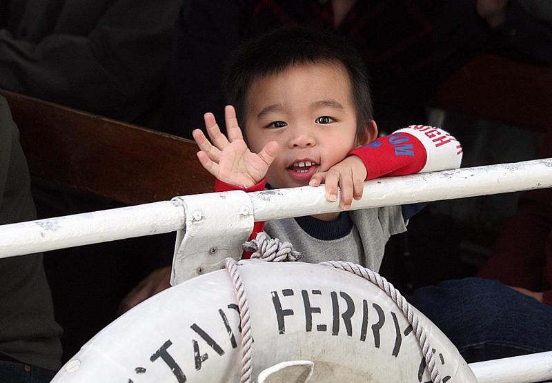 Watching from the ferry