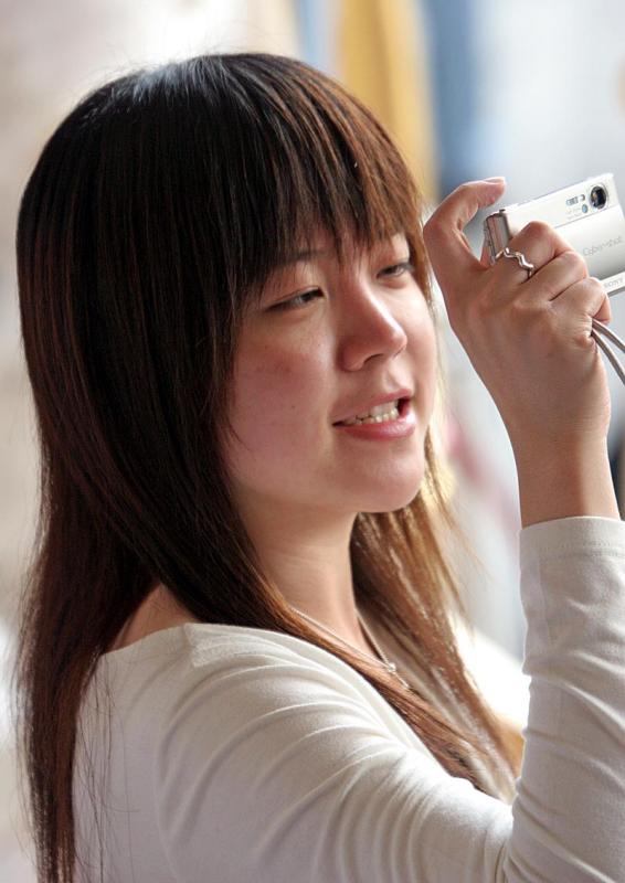 Checking the photo