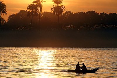 First sunset on the Nile