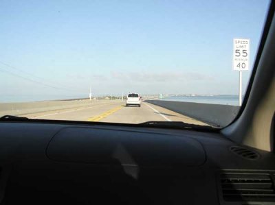 Driving Across Seven Mile Bridge