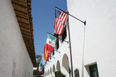 Flags in Historic Santa Barbara