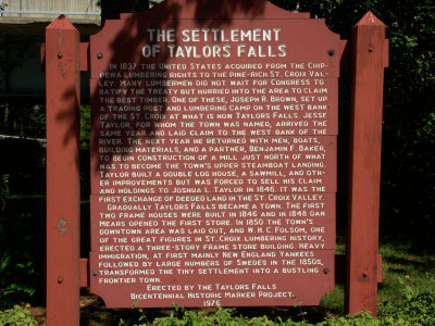 About Taylors Falls